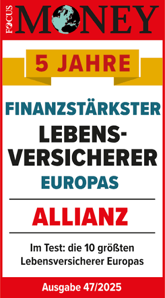 Focus Money: 5 Jahre finanzstaerkster Lebensversicherer Europas – Allianz (47/2025)